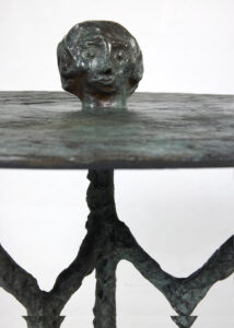 Close-up of the Her side table by Elizabeth Garouste 