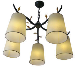 Vue du dessous du lustre Feuilles Farouste Bonetti